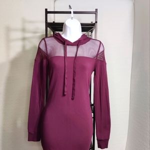 Cute Mesh top long-sleeved dress